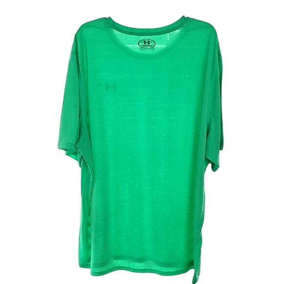 Under Armour Men's Loose Vibrant Lime Green HeatGear Threadborne Tee Size 5XL - Picture 2 of 8